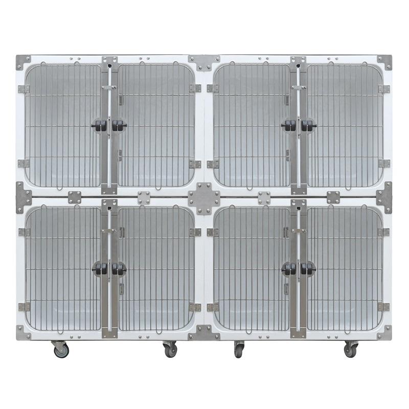 Cage modulaire pour chien en fibre de verre imperméable vétérinaire